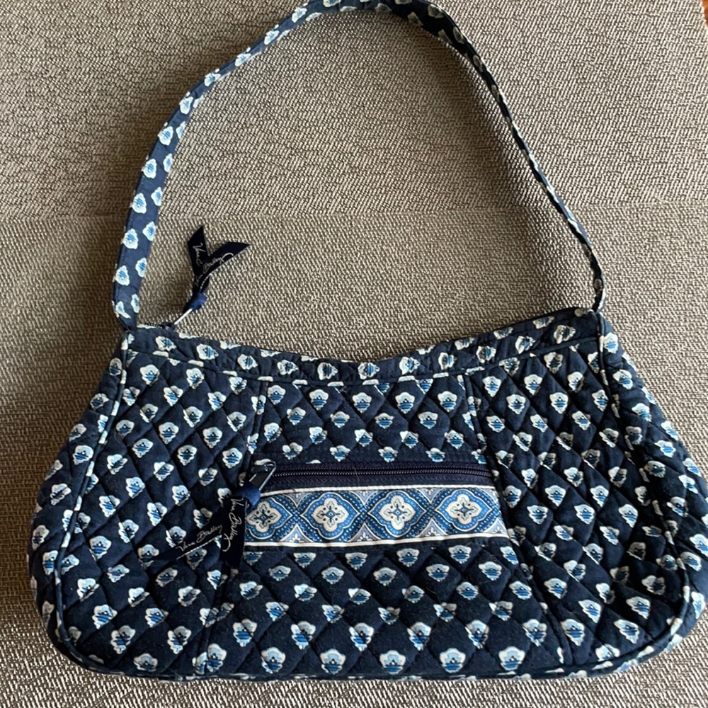 Vera Bradley Navy Blue Hobo Style Quilted Bag